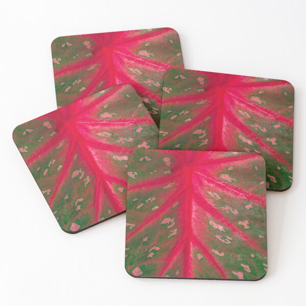 Item preview, Caladium Red Flash Houseplant Leaf Pattern Closeup designed and sold by Chee Sim.