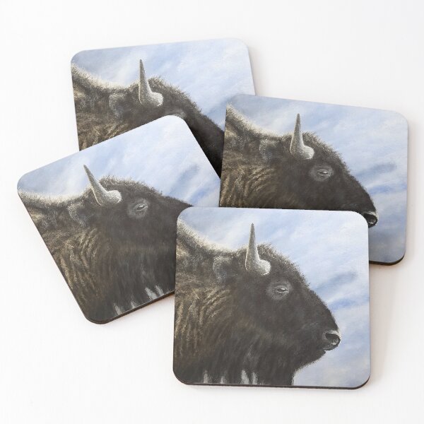 Item preview, Buffalo Wildlife Animal Profile Acrylic Painting designed and sold by BrianSloanPaint.