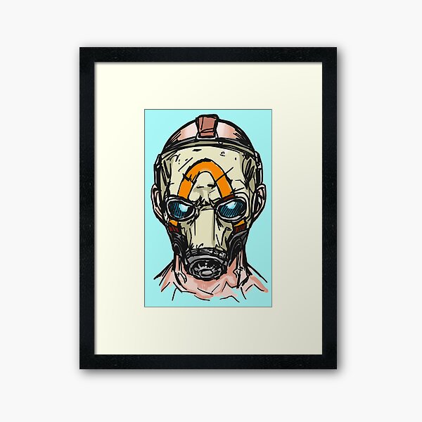 Borderlands 3 Psycho Mask Framed Art Print