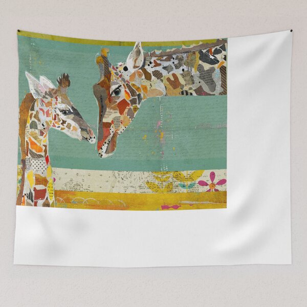 Item preview, Collage Art Giraffe and Calf designed and sold by traciwithani.