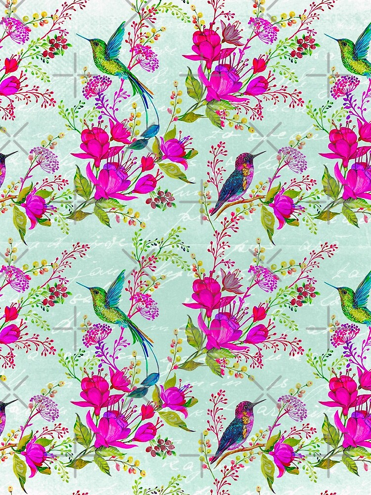 Exotic Hummingbird Pattern by Amanda-Lakey