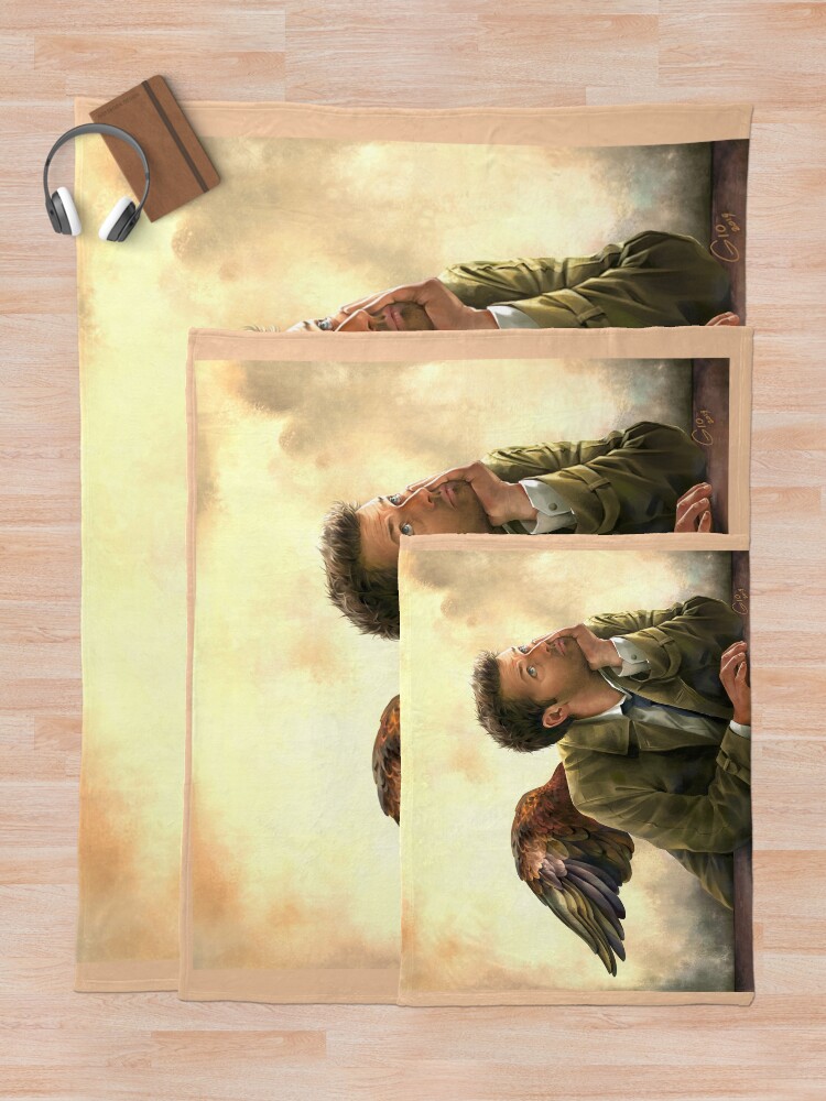 Alternate view of Castiel Renaissance style Throw Blanket