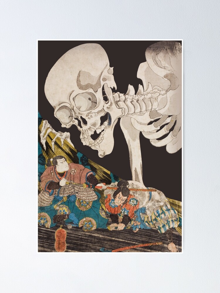 Skeleton Ghost Ukiyo-e Woodblock Print