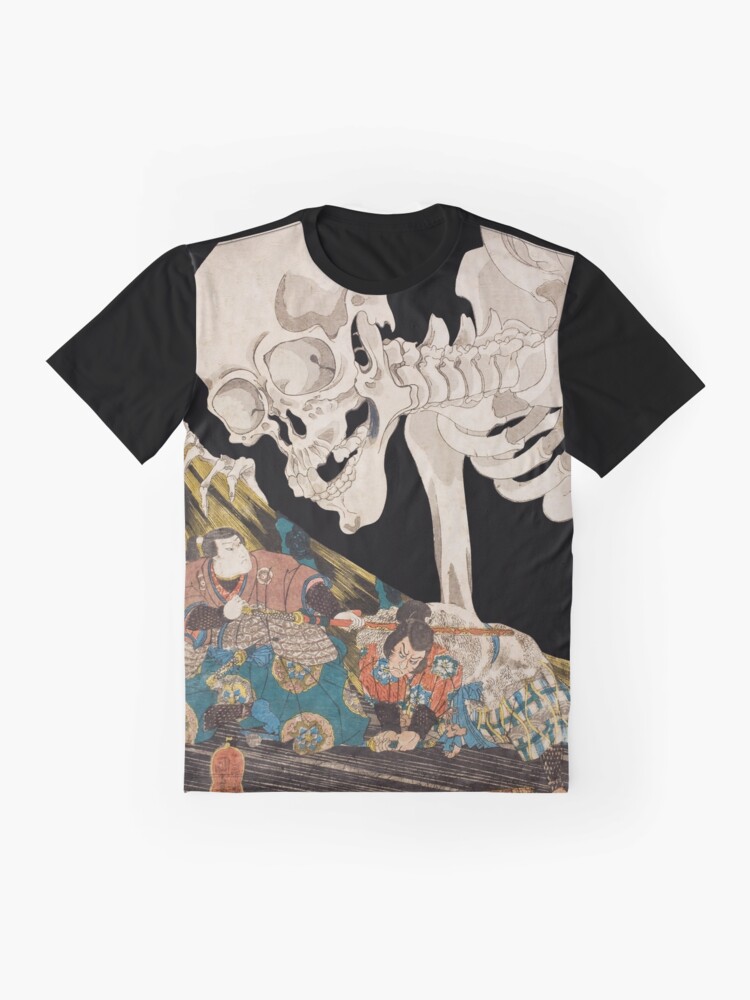 Disover Skeleton Ghost Ukiyo-e Woodblock Print 3D TShirt