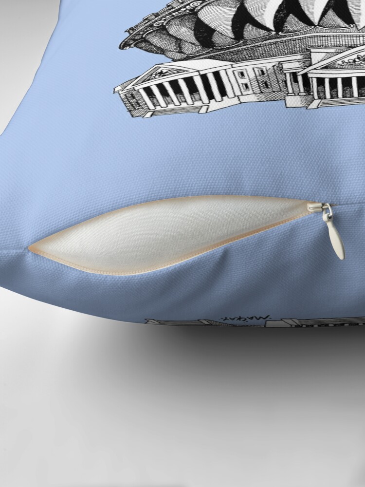 Alternate view of Angry Washington Throw Pillow