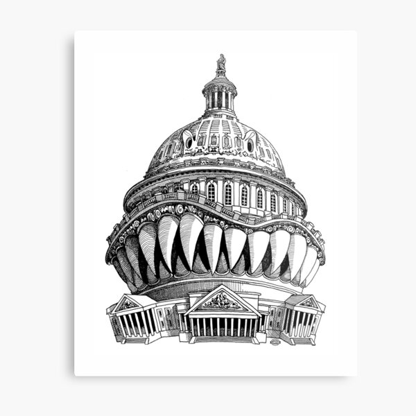 Angry Washington Metal Print