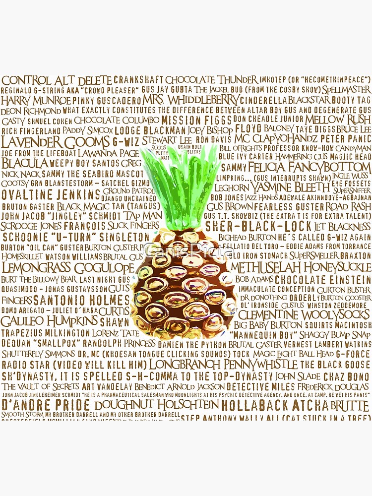 Thumbnail 5 of 5, Socks, Psych Burton Guster Nicknames - Television Show Pineapple Room Decorative TV Pop Culture Humor Lime Neon Brown designed and sold by CanisPicta.