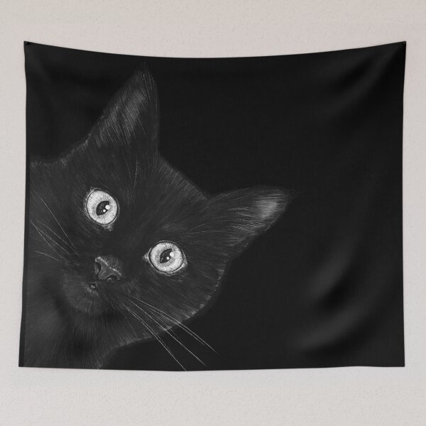 Item preview, Black cat on black designed and sold by Valeriya Korenkova Kodamorkovkart.