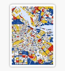 Amsterdam Mondrian map Sticker