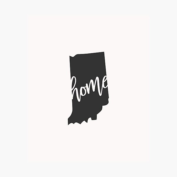 Item preview, Indiana Home State Outline Design, Indiana Gift, Homegrown design designed and sold by DNH Threads.