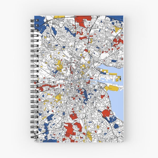 Artikelvorschau, Dublin Mondrian Karte entworfen und verkauft von mondrianmaps.