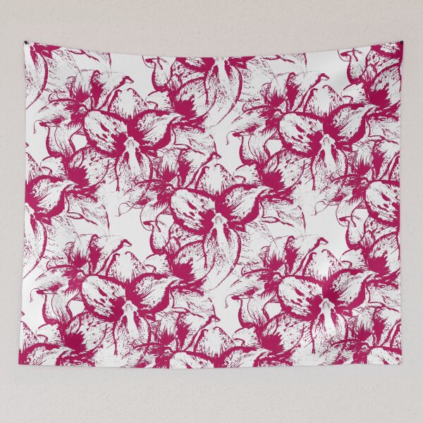 Item preview, Pattern with flowers of amaryllis designed and sold by Shoshina.