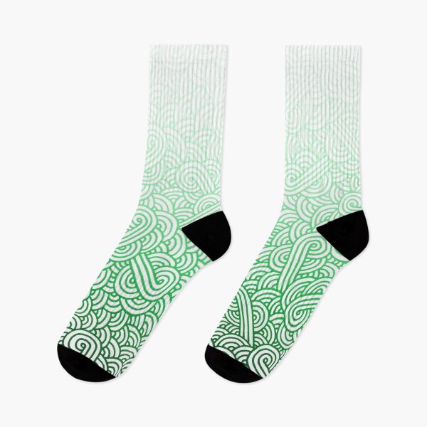 Item preview, Gradient green and white swirls doodles designed and sold by savousepate.