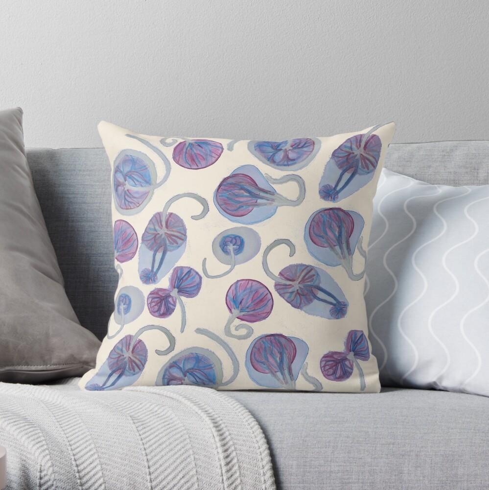 Funky Placenta Print Throw Pillow