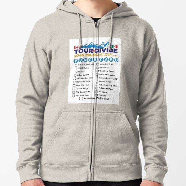 Tour Divide Punch Card Zipped Hoodie