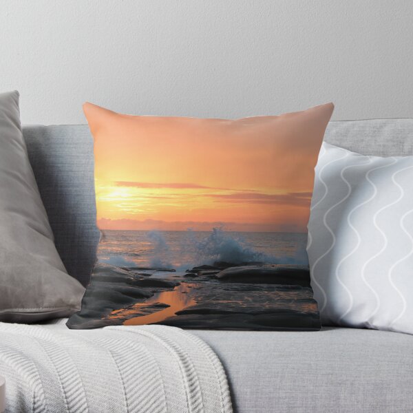 Glory morning on the Sunshine Coast Throw Pillow