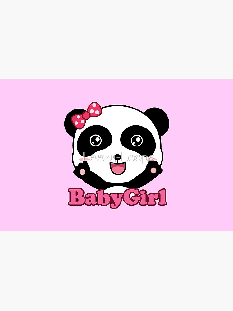 Baby Girl Cute Panda Laptop Skin By Leezy Loops Redbubble