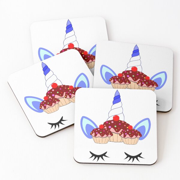 Item preview, unicorn crown red cupcake designed and sold by atevern.