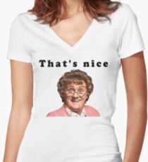 That's nice Women's Fitted V-Neck T-Shirt