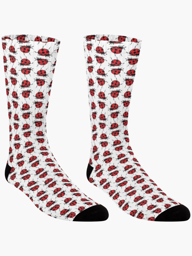 Thumbnail 3 of 5, Socks, Ladybugs Pattern designed and sold by Roberta Angiolani.