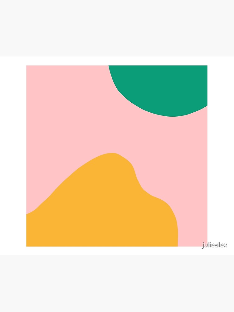 Discover simple geometric abstraction with pink, yellow and green | Shower Curtain