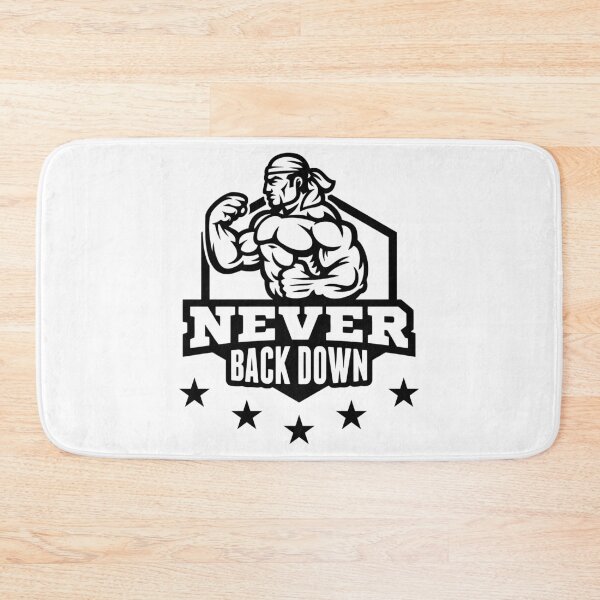 Item preview, Never Back Down Bodybuilding Motivation Gift designed and sold by VectorDesigner.