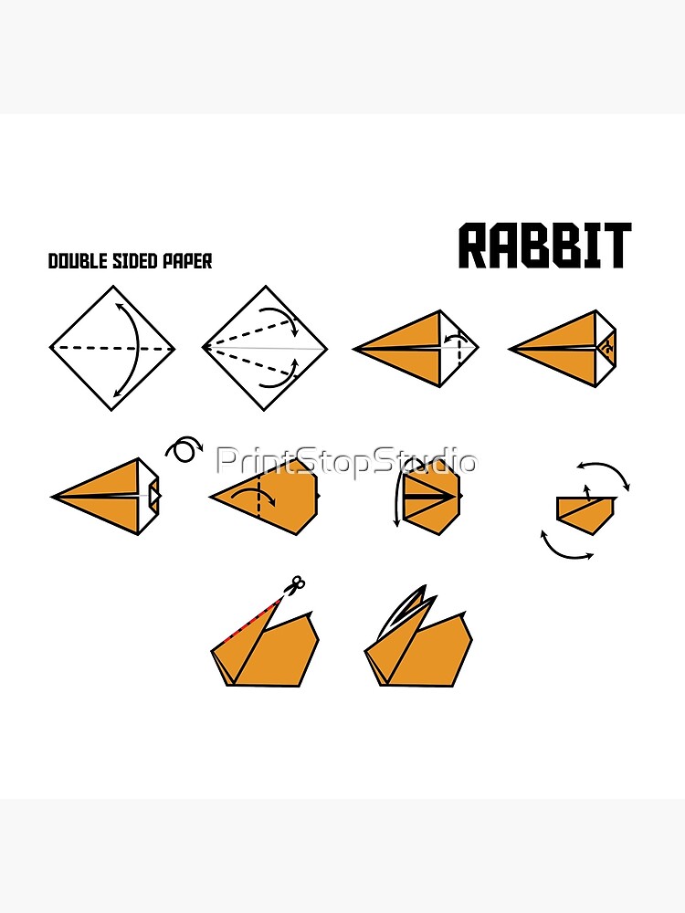 Origami Rabbit Instructions Tote Bag for Sale by PrintStopStudio