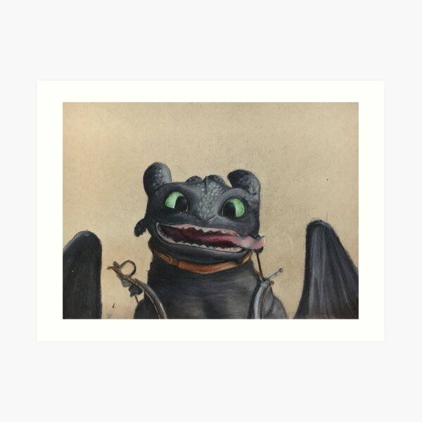Dibujo a lápiz Prismacolor sin dientes Lámina artística