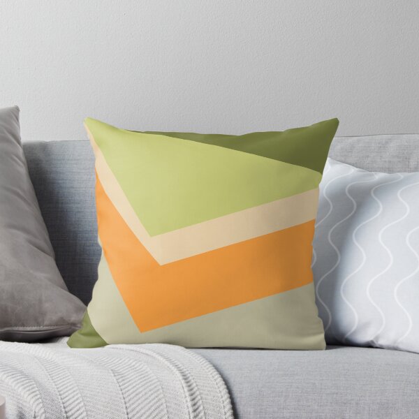 Retro Geometry II Throw Pillow