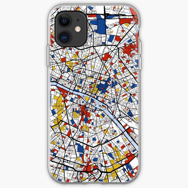 Paris Mondrian map iPhone Soft Case