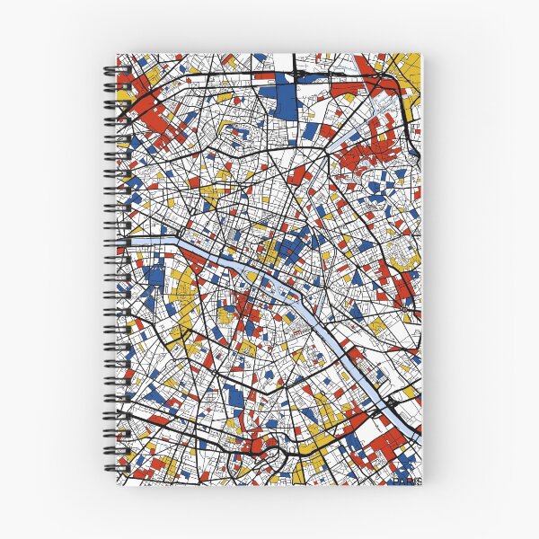 Item preview, Paris Mondrian map designed and sold by mondrianmaps.