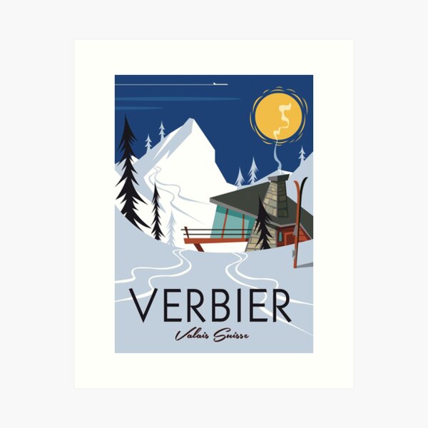 Item preview, Verbier ski poster designed and sold by GAGodel.