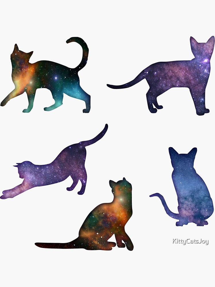 Pegatinas «Gatos espaciales» de theoceanowl, Redbubble