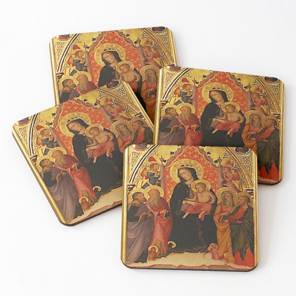 Item preview, Madonna and Child with the Four Evangelists c.1400-1410 designed and sold by Marian Rosenberg.