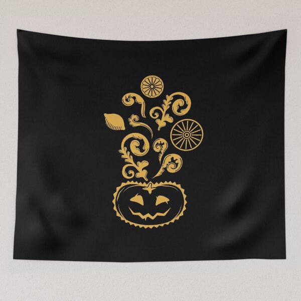 Item preview, Halloween Siciliano - Pumpkin with Sicilian Cart, Lemons and other sicilian stuff designed and sold by campobellezza.