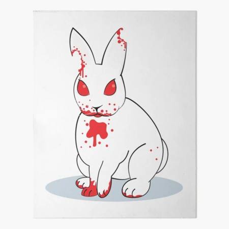 一点物イラストアート】Killer Bunny【F0号】現代アート - 絵画