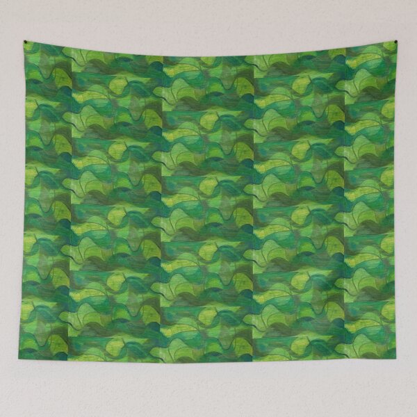 Item preview, Abstract Green Wave Connection designed and sold by Annette Marionneaux Stevenson.