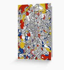 Rome Mondrian map Greeting Card