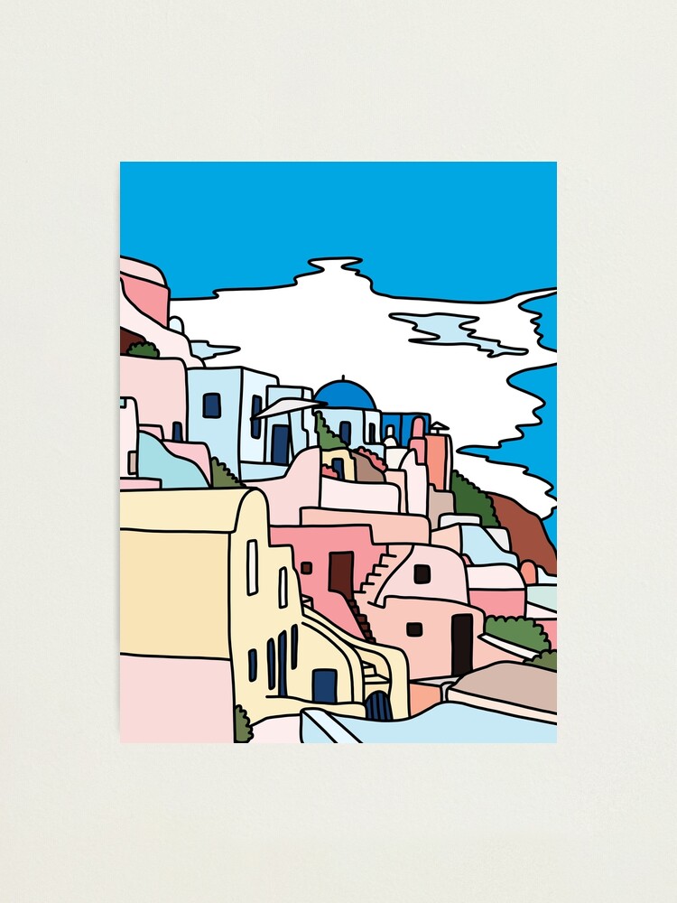 Alternate view of Santorini by Sasa Elebea Photographic Print