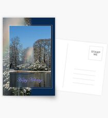 Rainbow Fountain - Happy Holidays Postcards