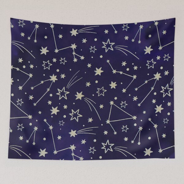 Item preview, Constellation Night Sky Stars zodiac Indigo Galaxy designed and sold by Bebichic.