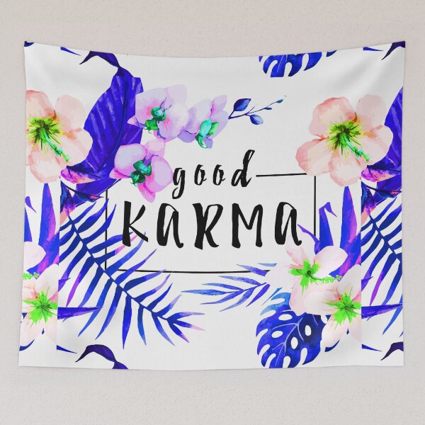 Item preview, Good Karma Mantra Tropical Flowers Jungle designed and sold by Bebichic.