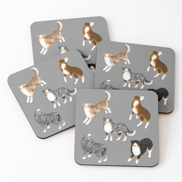 Item preview, Australian Shepherd Pattern (Grey Background) designed and sold by illucalliart.