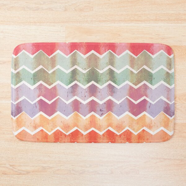 Item preview, Corrugated Chevron Stripes - Gelati Colorway designed and sold by Daisy Beatrice.