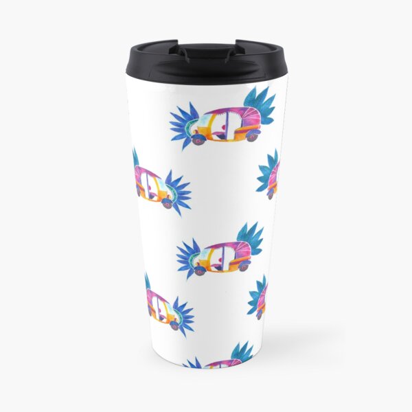 Groovy auto-rickshaw pattern Travel Mug