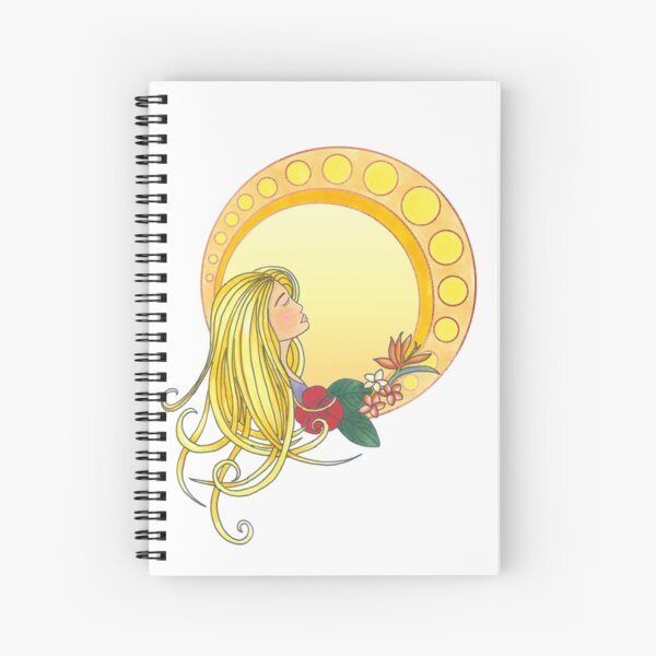 Gold Lady - Art Nouveau style Spiral Notebook
