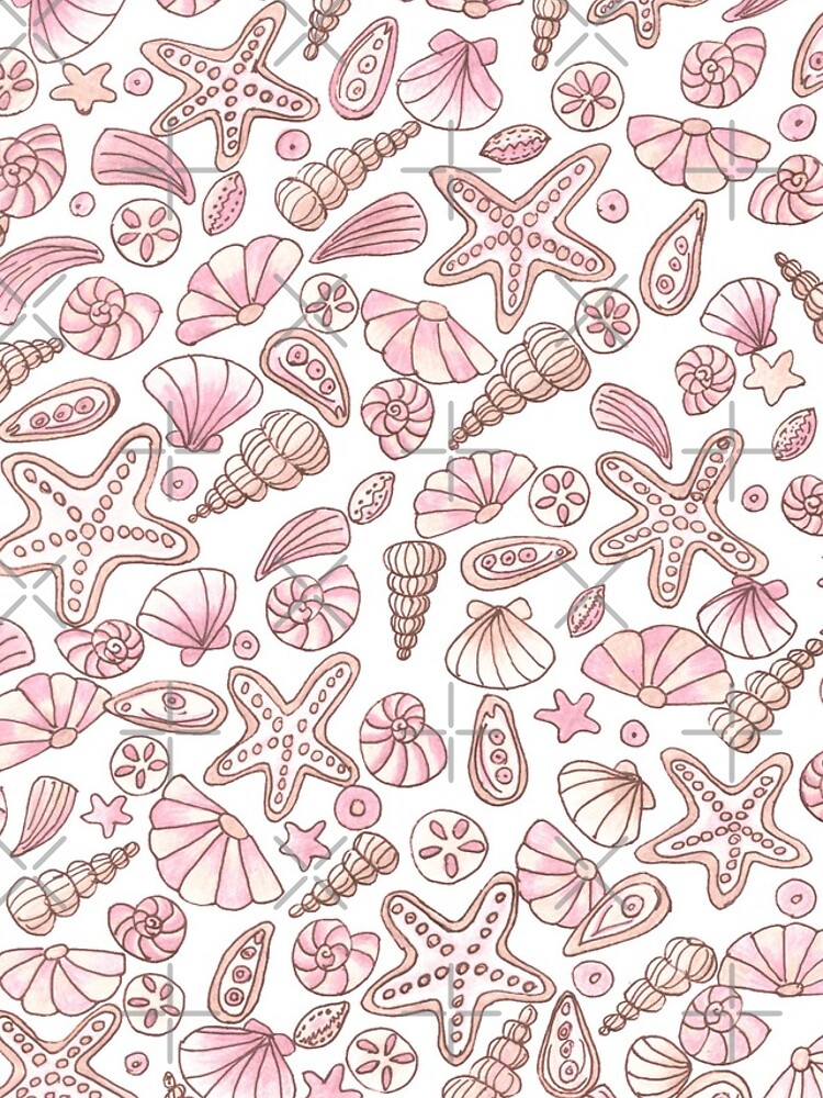 Thumbnail 4 of 4, iPhone Case, Millennial pink seashells designed and sold by cynhaller.