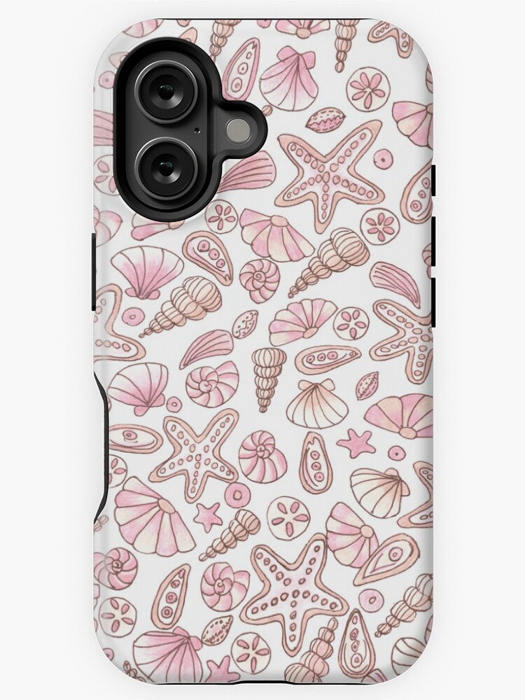 Thumbnail 1 of 4, iPhone Case, Millennial pink seashells designed and sold by cynhaller.