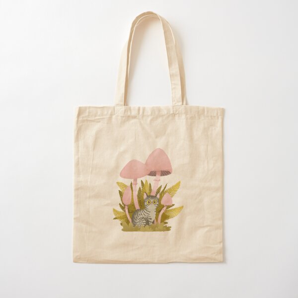 Shroom cat Cotton Tote Bag