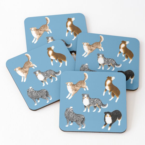 Item preview, Australian Shepherd Pattern (Blue Background) designed and sold by illucalliart.